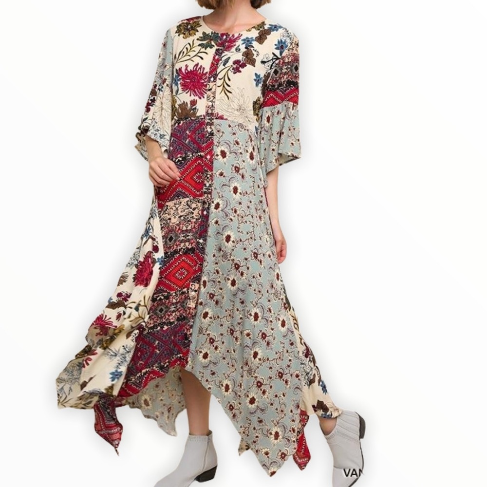 LAST 1 Umgee NWT Boutique Maxi Dress Bohemian - Picture 5 of 7